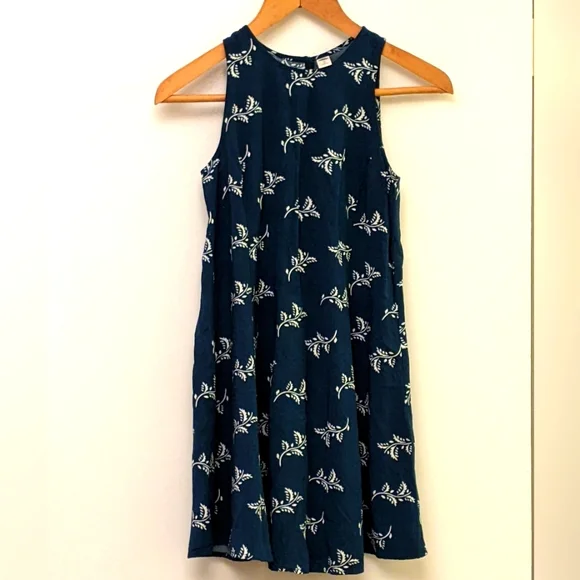 Old Navy XS Blue Floral Dress - Picture 1 of 4